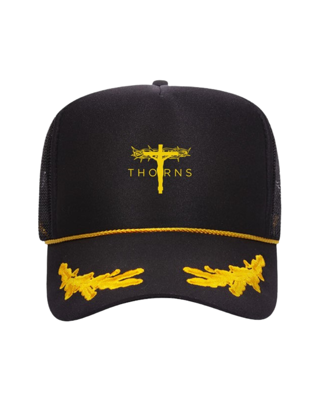 Embroidered Gold Leaf Thorns Logo Hat