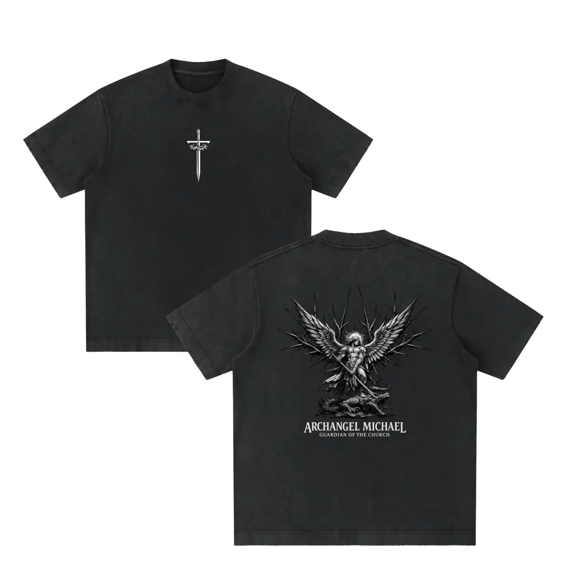 catholic,catholocism,christian,Christianity,gym,gymwear,pump,cover,athletic,athletics,activewear,brand,saint,michael,archangel,guardian,of,the,church,thorns,apparel