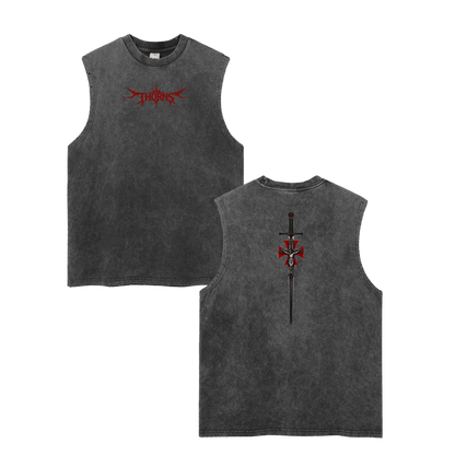 ChristianTank,CatholicTank,MuscleTee,SleevelessShirt,CutOffShirt,CutoffTank,WashedTank,VintageWashTank,GraphicTank,ChristianStreetwear,CatholicStreetwear,FaithBasedApparel,ReligiousClothing,SpiritualWarfare,CrusaderStyle,CrusaderShirt,SwordShirt,CrossShirt,CrucifixShirt,THORNSApparel